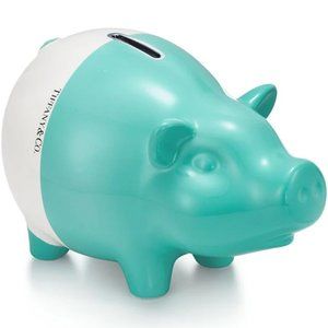 Brand New Color Block Tiffany Piggy bank w box!
